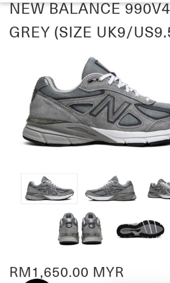 New balance 990 size chart sale