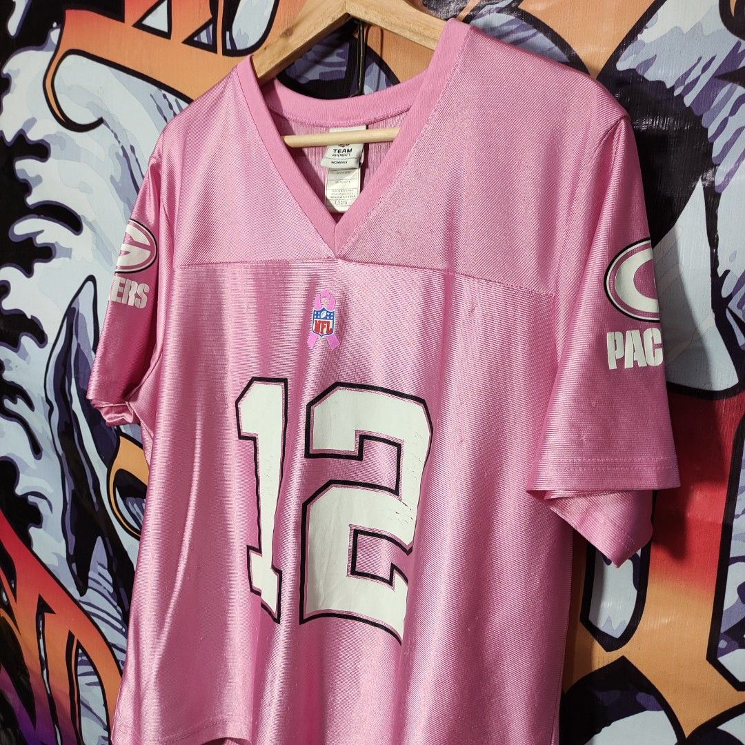 Pink green top bay packers jersey