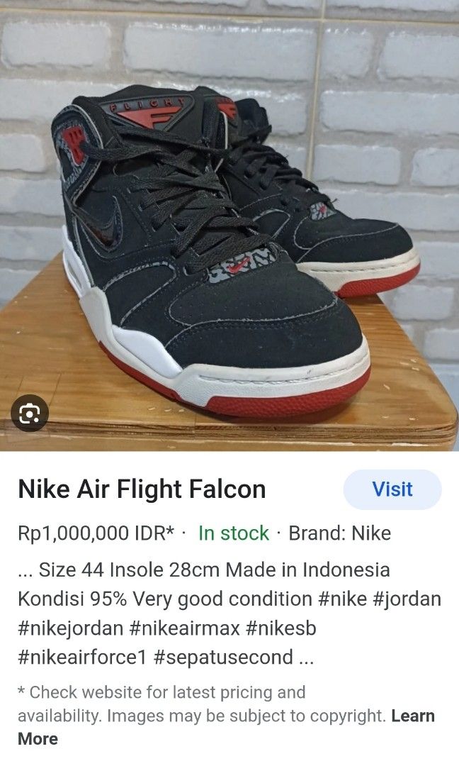 nike men's air flight falcon basketball shoe