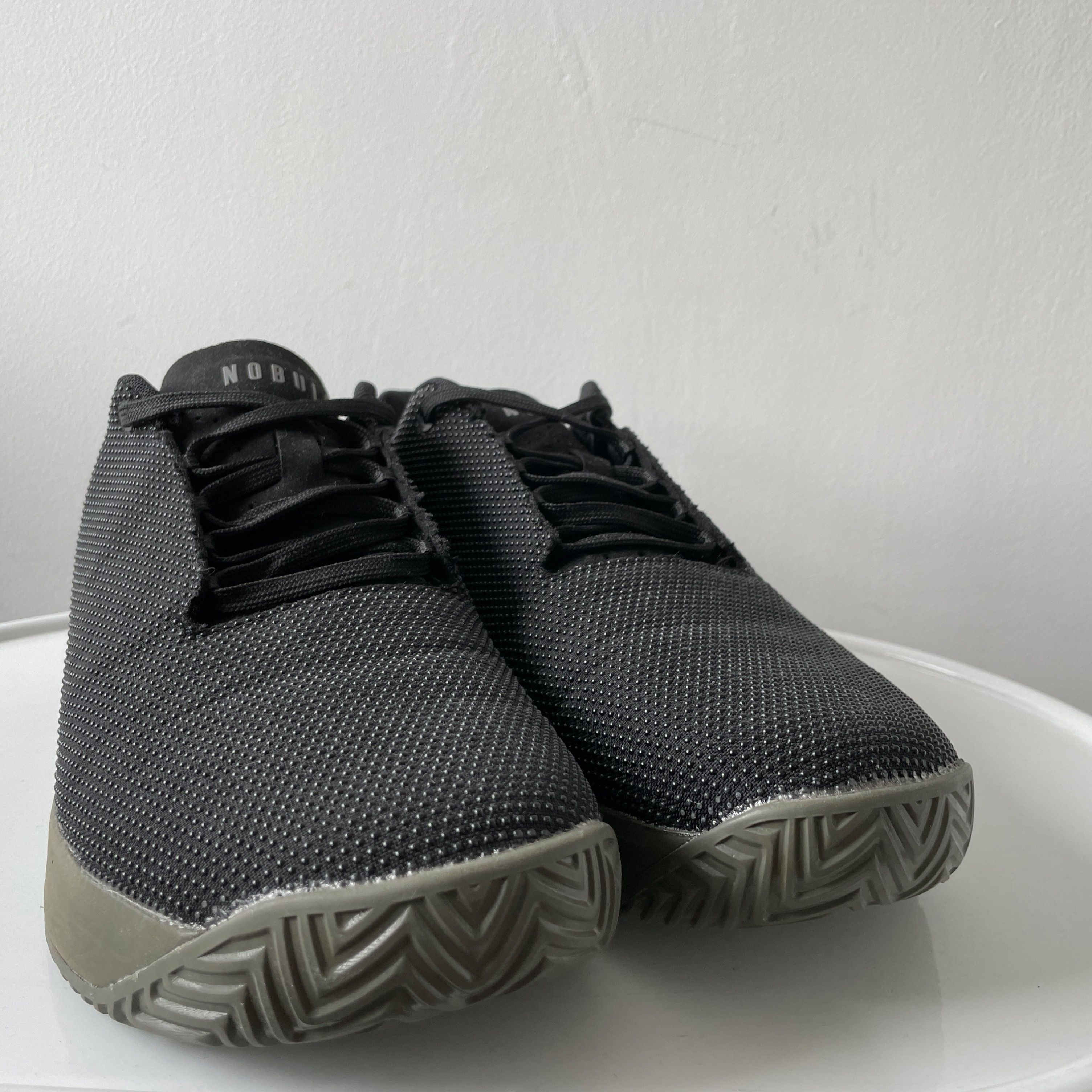 Mens dark grey best sale trainers