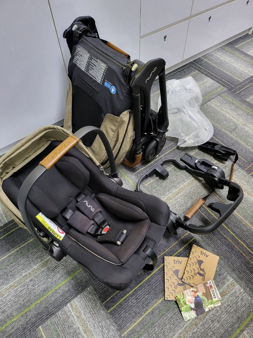 Nuna TRIV compact stroller and Pipa Car Seat, Babies & Kids, Going Out
