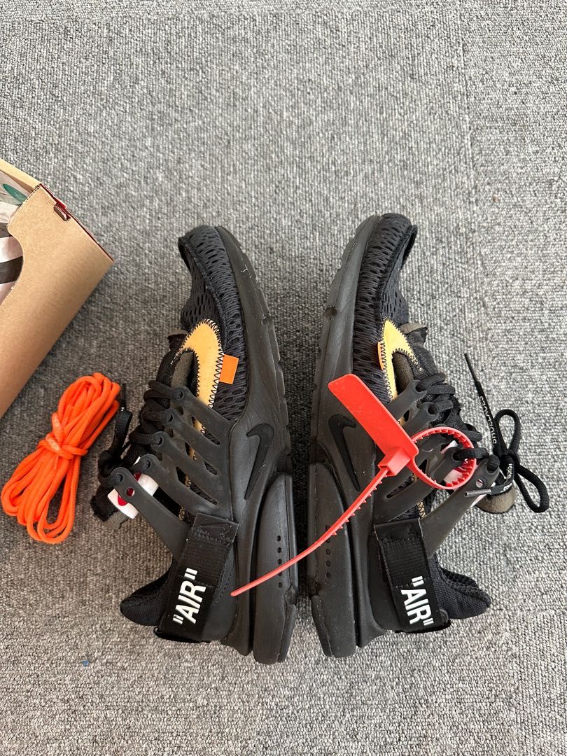 Off White Nike The Ten Virgil Air Presto 2.0 Black US9 USED Carousell