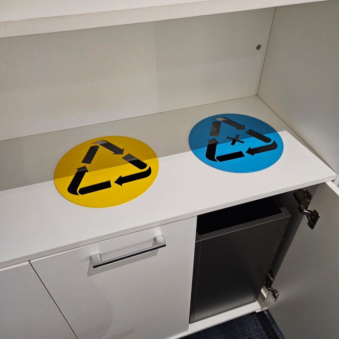 Office Plaza Recycling Bin Filing [1 Unit Left], Furniture & Home Living, Furniture