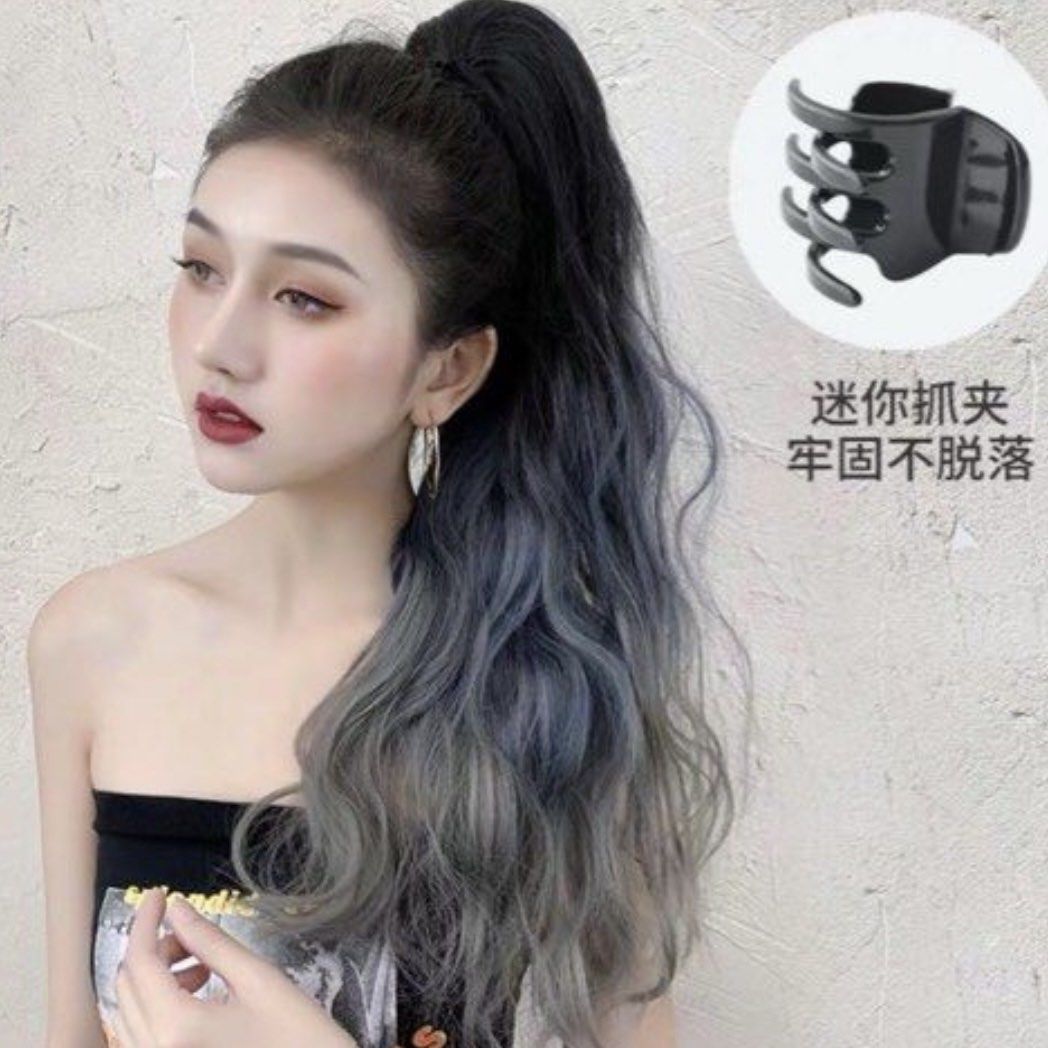 Blue Grey Ombre Hair Extensions, Silver Hair, Grey Hair Extensions