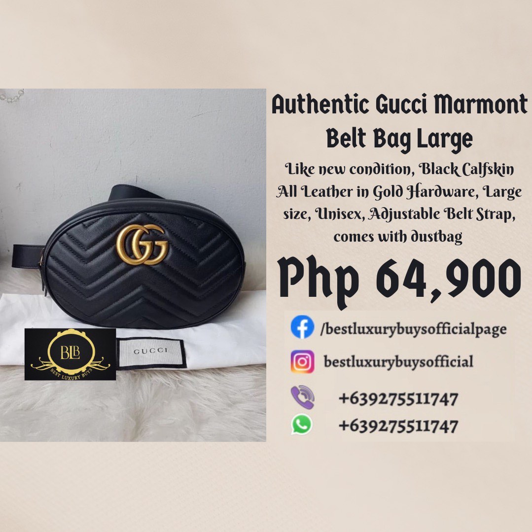 Gucci marmont 2025 belt bag large
