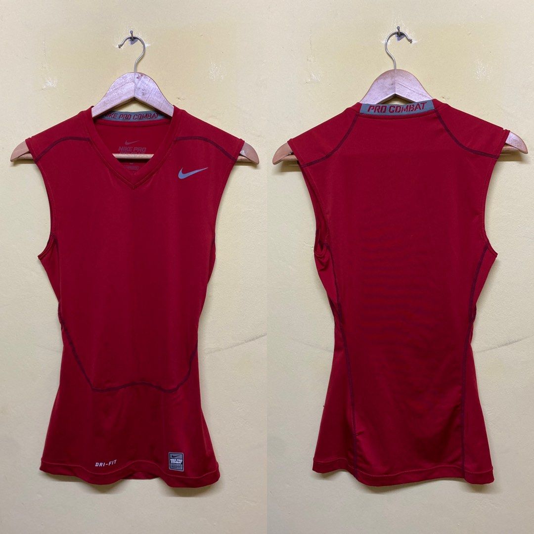 Original Nike pro combat inner compression red M, Men's Fashion, Activewear  on Carousell