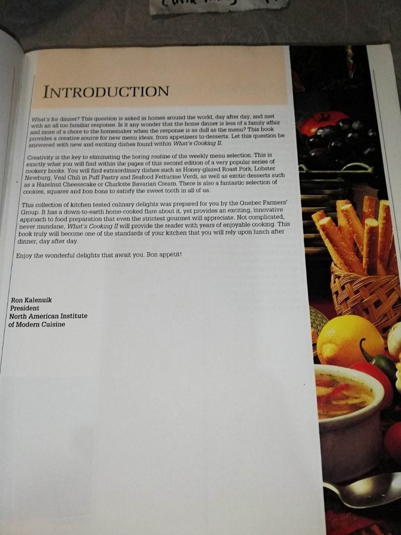 Original What’s Cooking ? Volume 2 Cook Book hardcover, Hobbies & Toys, Books & Magazines