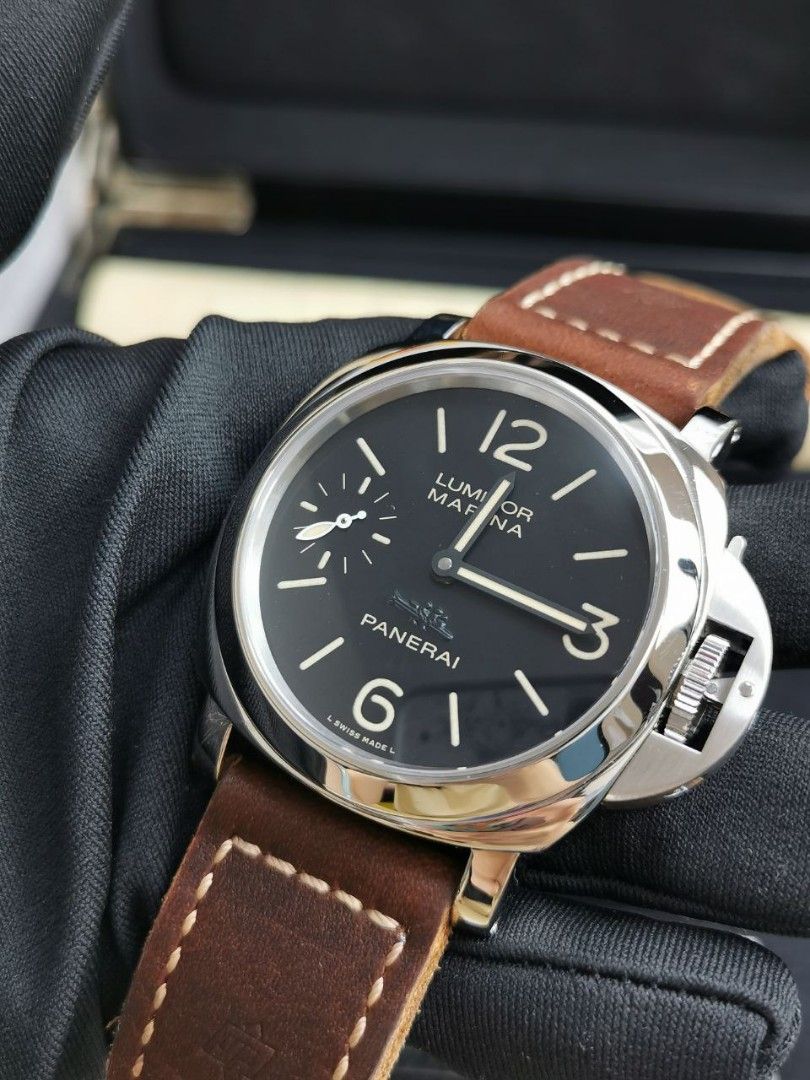 Men's Two-Tone Watch w/ Black Leather Strap CRS Marketing