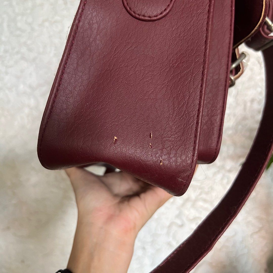Parisian Satchel Bag Maroon