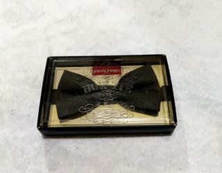 Pierre Cardin Paris Black mini polkadots  Bow tie