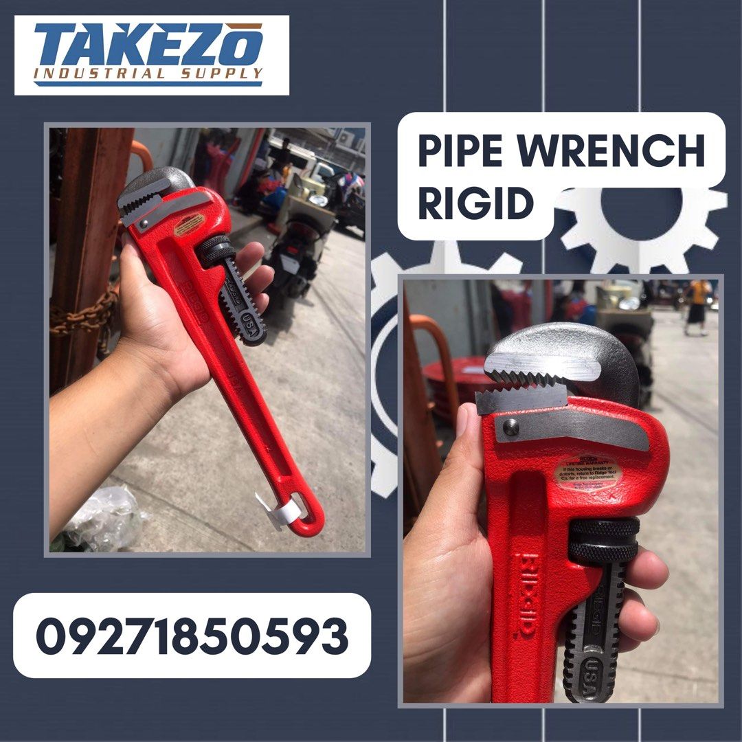 Pipe Wrench Rigid, Commercial & Industrial, Construction Tools