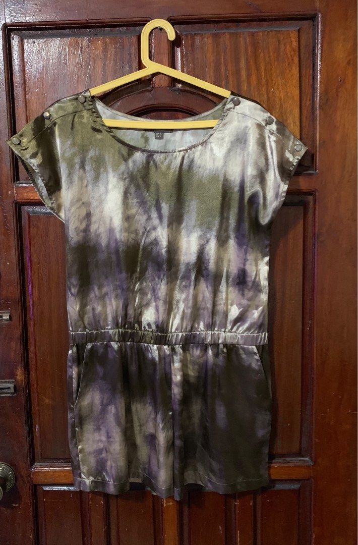 Plains & Prints Romper (Category: Rompers) located in Makati City. Submitted by Prettynette (Listing ID 1237514202, Image 1). Description: Very good condition Actual color - metallic brown No flaw.