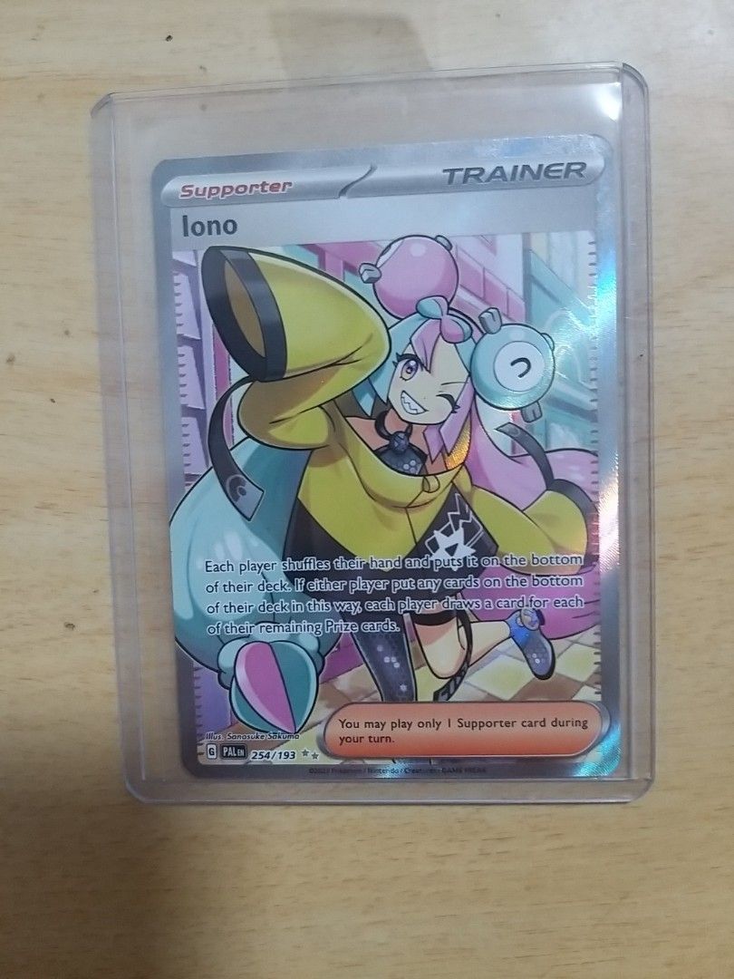 Pokemon card english paldea evolved iono full art trainer 254 193