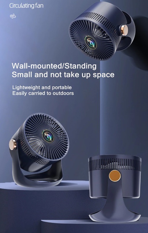 Portable Fan Household Desk USB Rechargeable Air Circulation Electric ...
