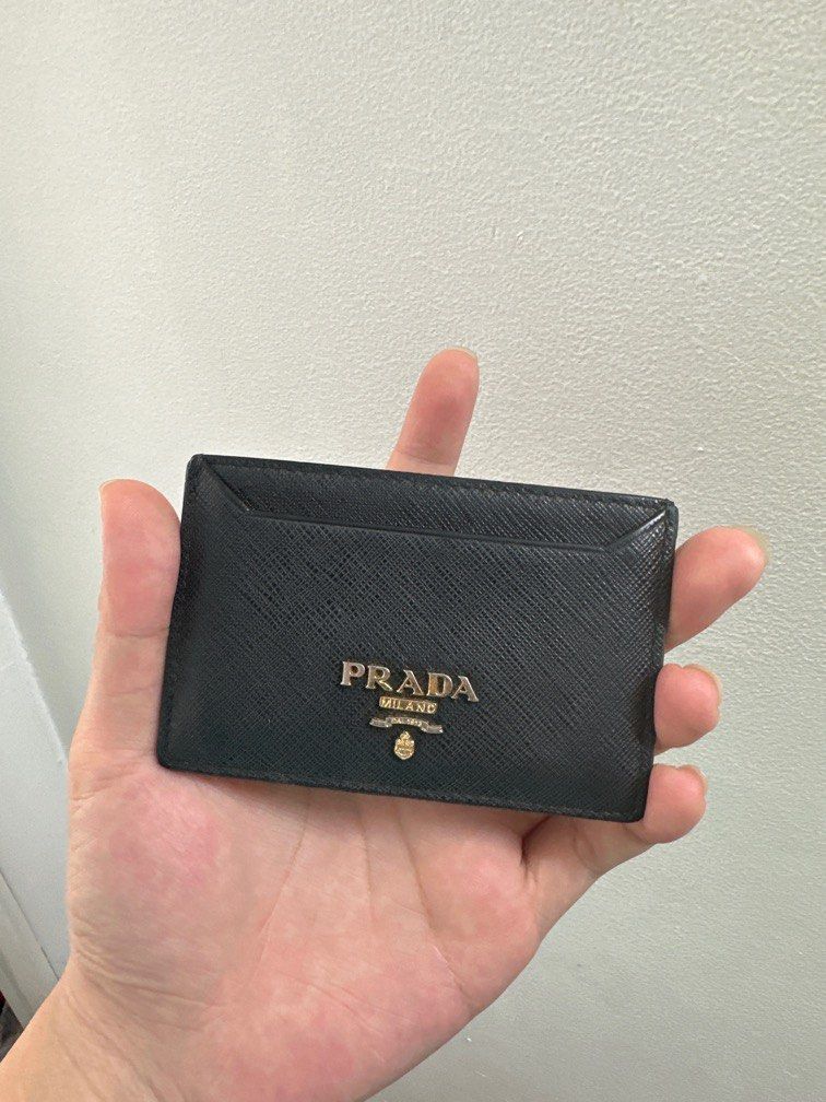 Prada black card holder shop