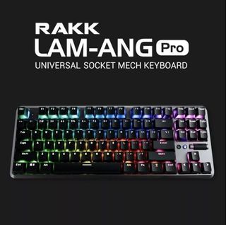 Rakk Lam Ang Pro RGB Keyboard 87 keys in white color