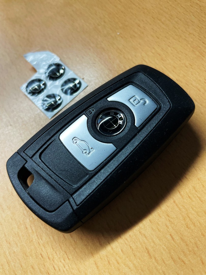 [Rare] Black BMW Car Key Fob Emblem Logo Sticker, Car Accessories ...