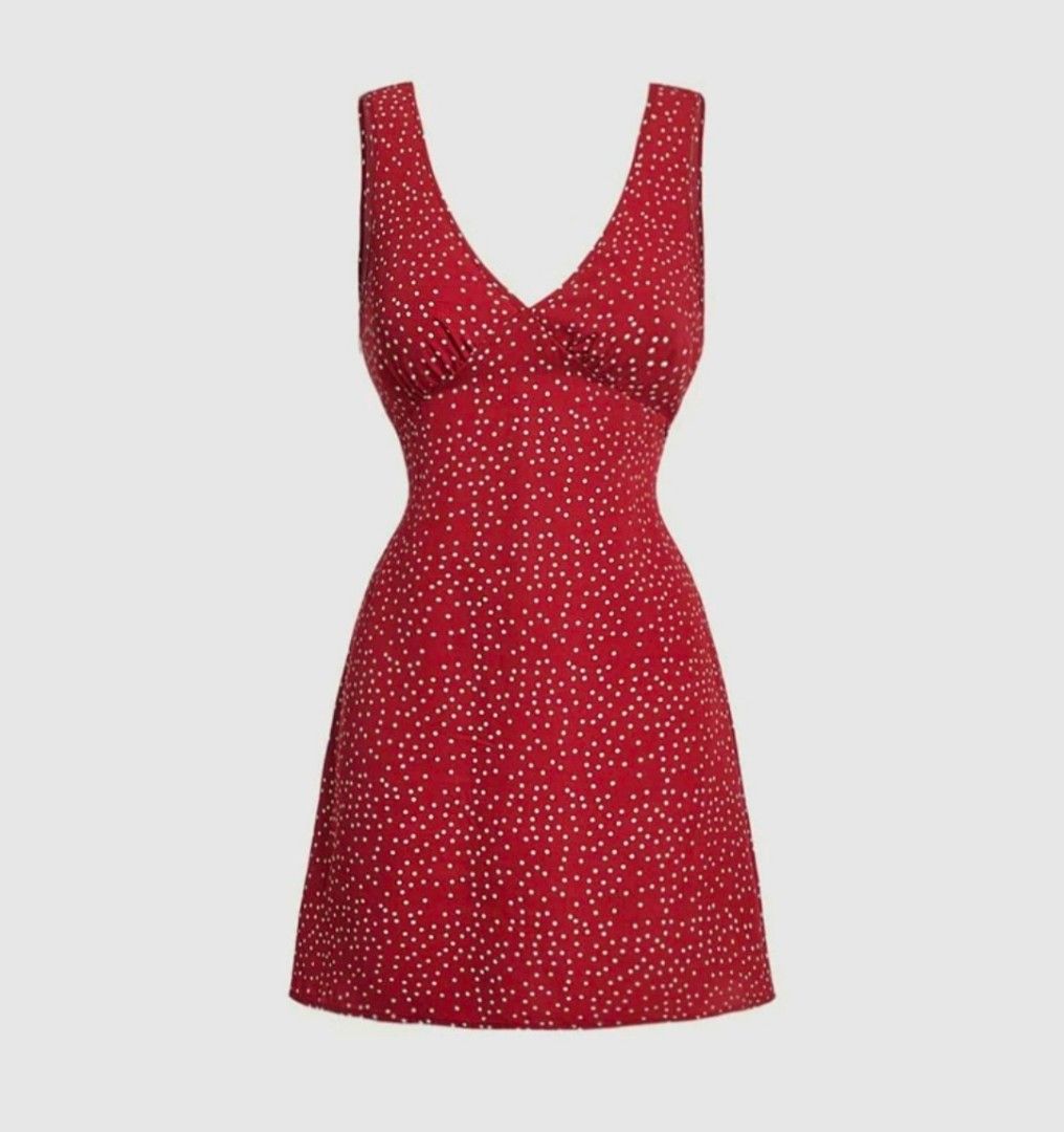 Red sales dot dress