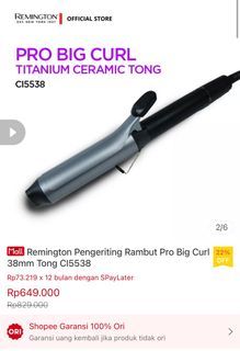 Remington Pengeriting Rambut Pro Big Curl 38mm Tong CI5538