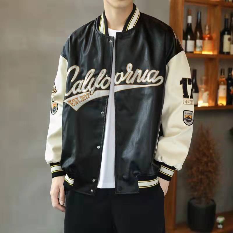 Retro Varsity jacket Men (Black), Men's Fashion, Coats, Jackets and