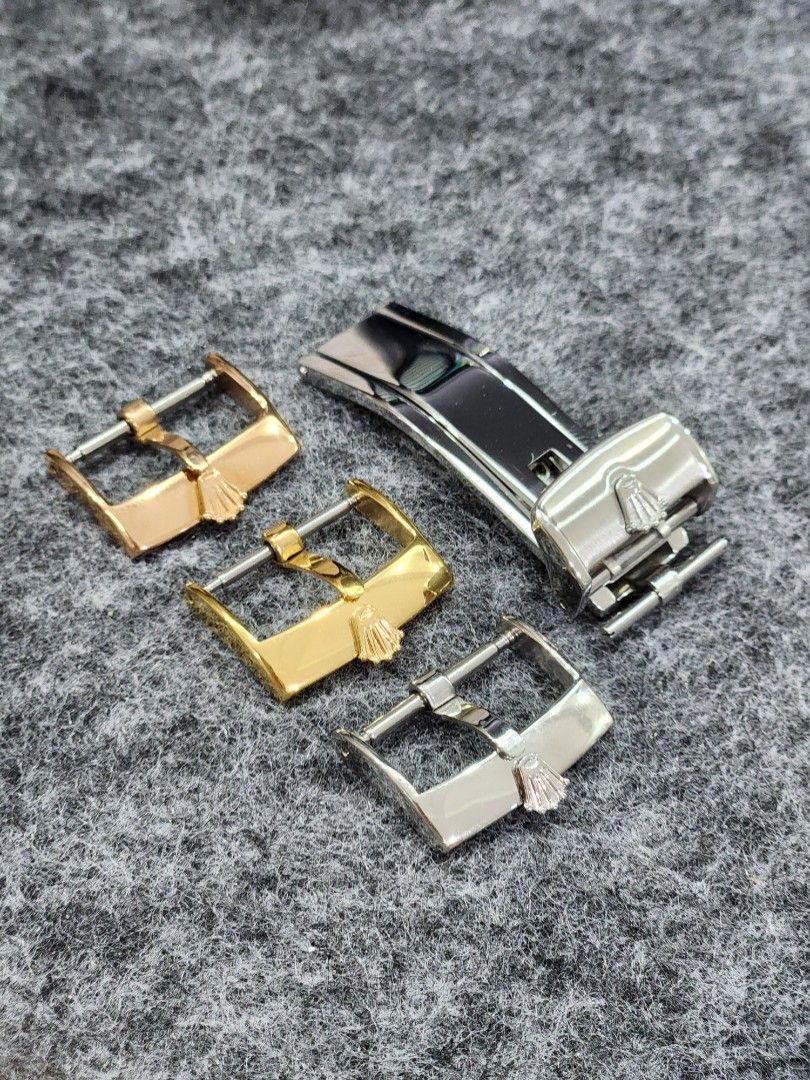 Rolex Cellini Silver Gold Rose Gold Watch Buckle Deployment Folding Clasp