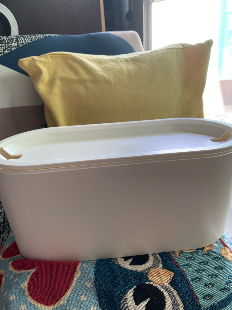 ROMMA Cable management box with lid, white IKEA on Carousell