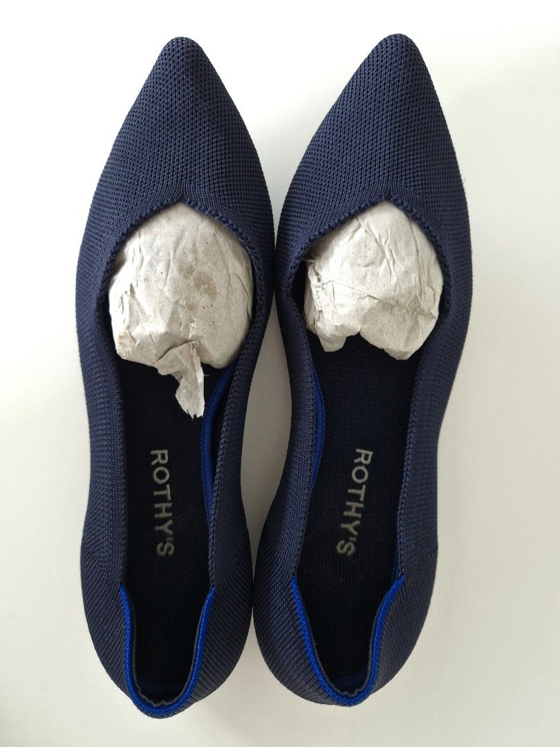 Rothy s navy washable point flats