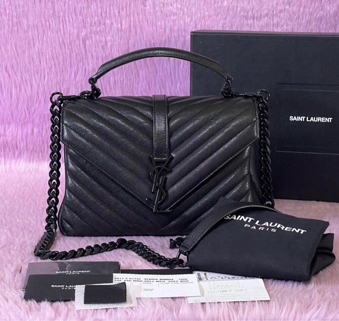 Saint Laurent College Medium Monogram YSL (Category: Luxury Bags & Wallets) located in Manila. Submitted by bagislifeshop (Listing ID 1237507464, Image 1). Description: Still with film protector complete except paper bag .