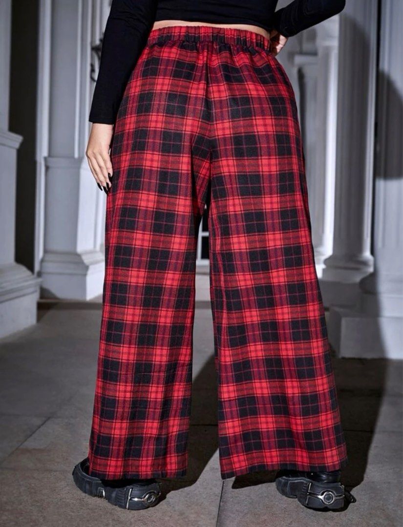 Romwe plaid pants top