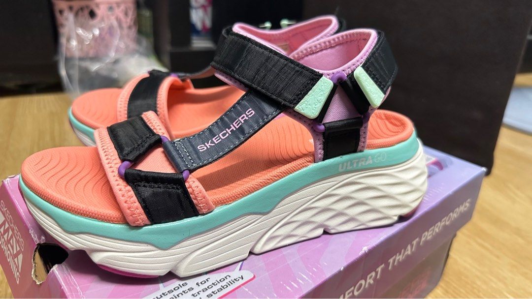 Skecher max sandals Women s Fashion Footwear Sandals on Carousell