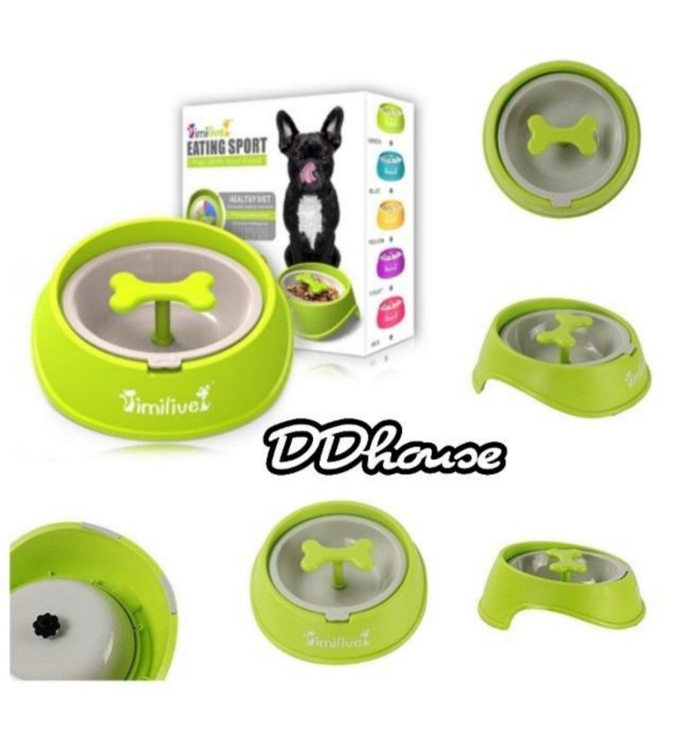 Slow Feeder Bowl, Interactive Fun Feeder Food Water Bowl for Dog Weight Loss, Prevent Pet Choke slow eating bowl (Category: Homes & Other Pet Accessories) located in Singapore. Submitted by www.ddhouse.com.sg (Listing ID 1237476920, Image 3). Description: Bone Rotating Anti Choke Pet Bowl Slow Eating Drink Bowls Healthy Prevent Gluttony Obesity Puzzle. Rotating bone design in the middle is designed to slow down eating. Inner bowl and base separat