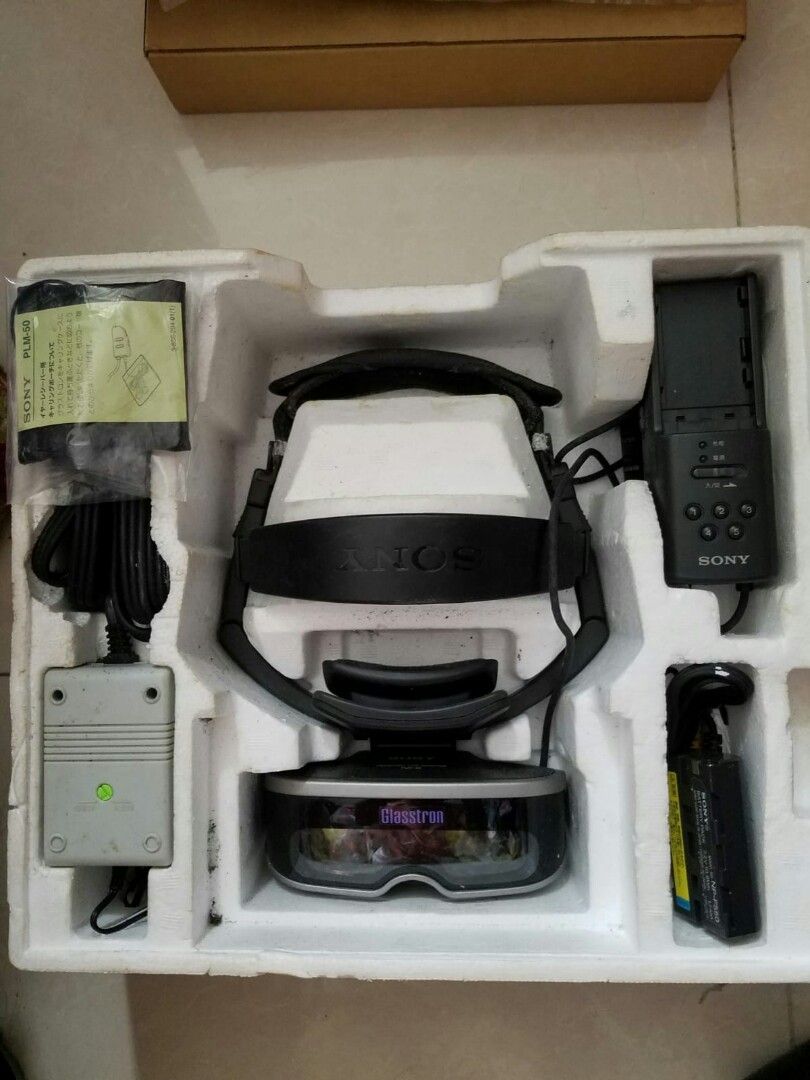 Sony Glasstron PLM-50 眼鏡boxset, 電腦＆科技, 電腦周邊及配件, 電子