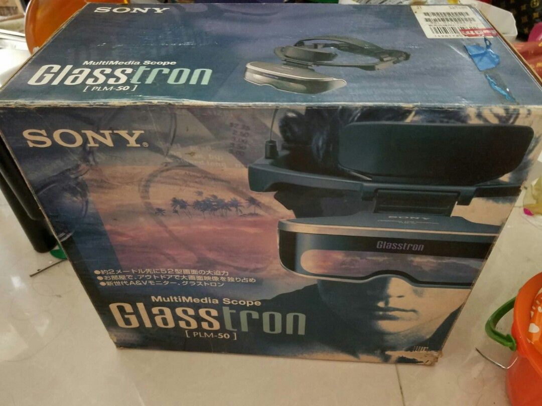Sony Glasstron PLM-50 眼鏡boxset, 電腦＆科技, 電腦周邊及配件, 電子