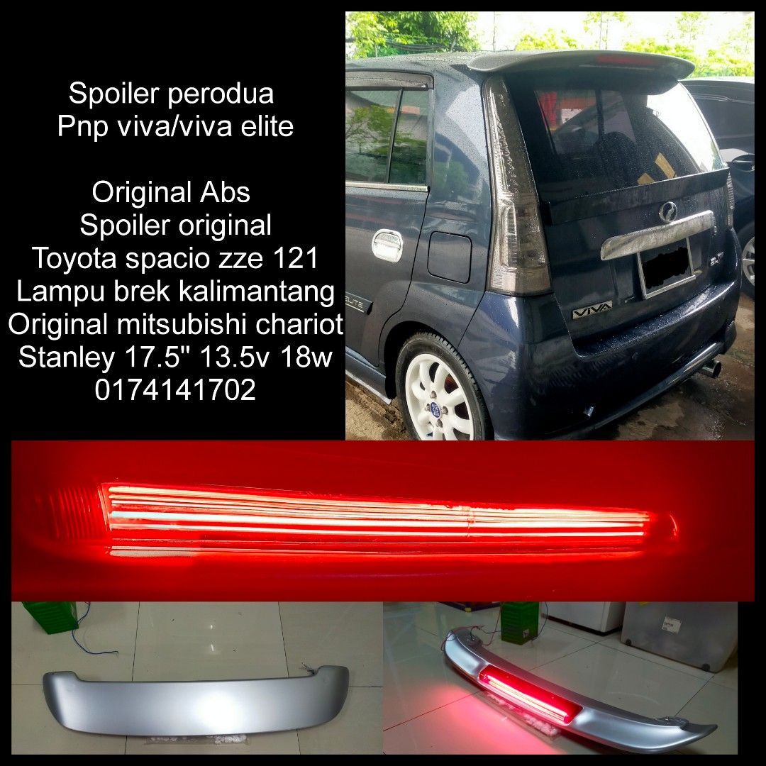 Spoiler viva original toyota spacio zze 121 lampu brek kalimantang ...