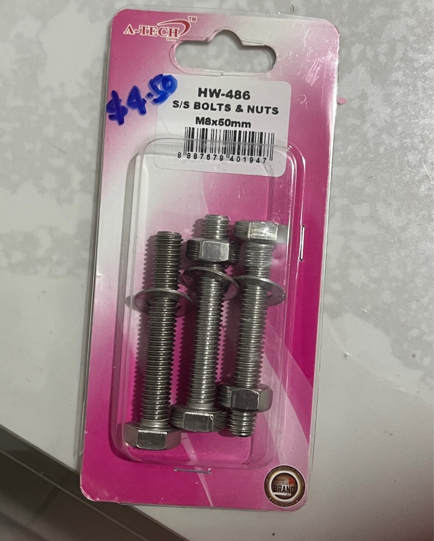 S/S Bolts and Nuts HW486, Furniture & Home Living, Home Improvement
