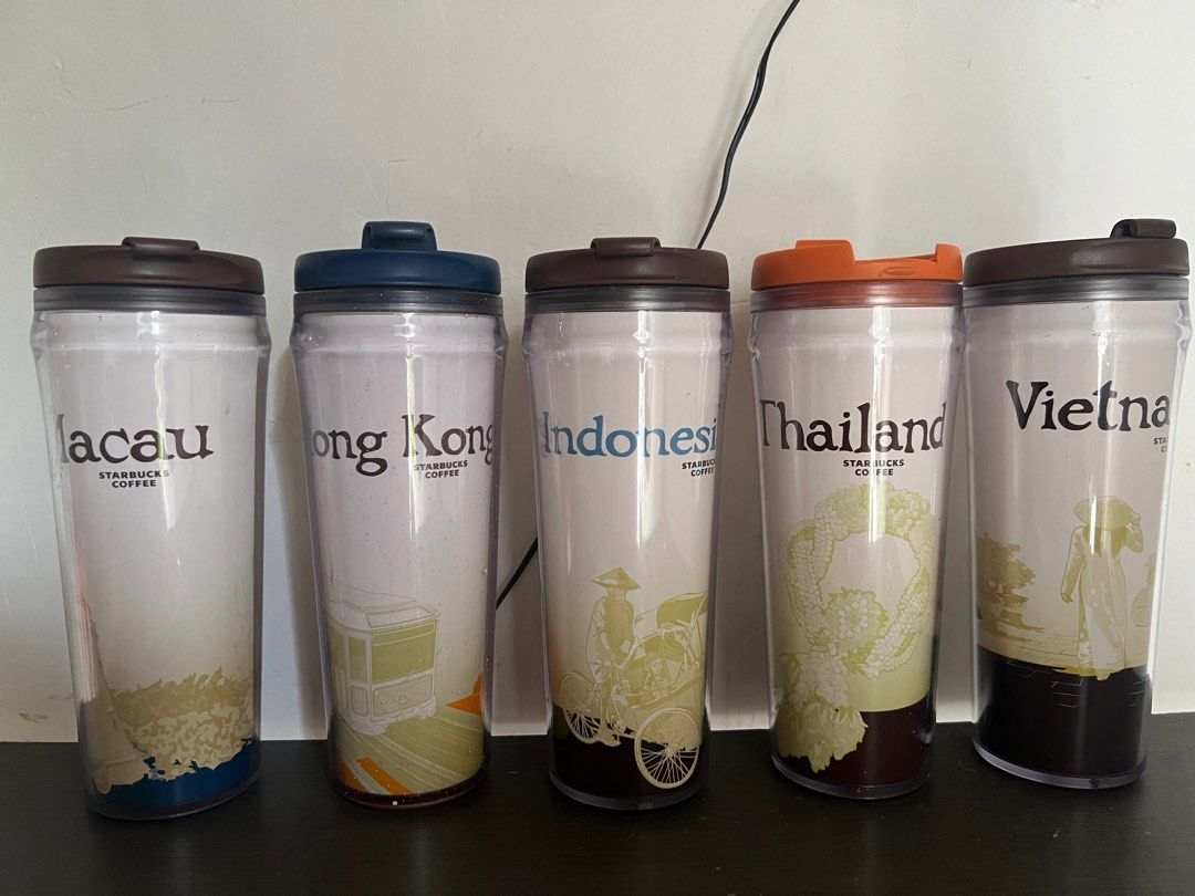 Starbucks Tumbler Collectibles (Category: Water Bottles & Tumblers) located in Dolores. Submitted by kat_nel1221 (Listing ID 1237373516, Image 2). Description: 500 each Vietnam, Hong Kong, Indonesia, Macau, Thailand Never used RFS: stopped collecting For take all: Php 2k.