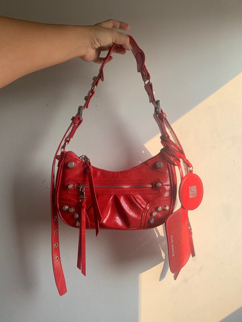 Steve Madden Bglowing Red Bag Sling Crossbody Shoulder Tas Merah