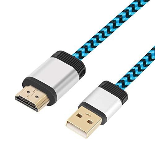 JSAUX Mini HDMI to HDMI Cable 10FT, [Aluminum Shell, Braided] High Speed 4K  60Hz HDMI 2.0 Cord, Compatible with Camera, Camcorder, Tablet and