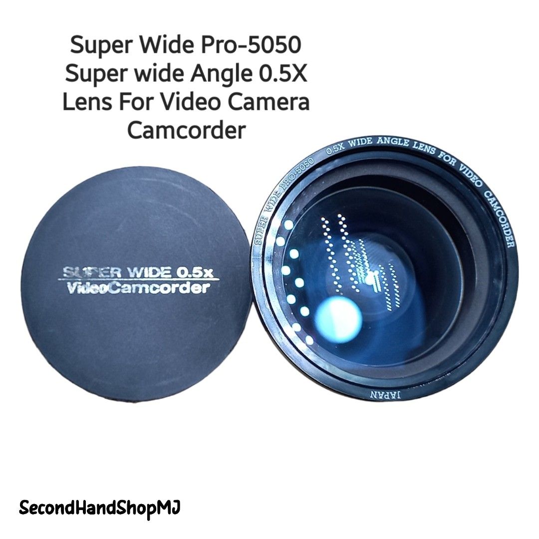 video camera with wide angle lens