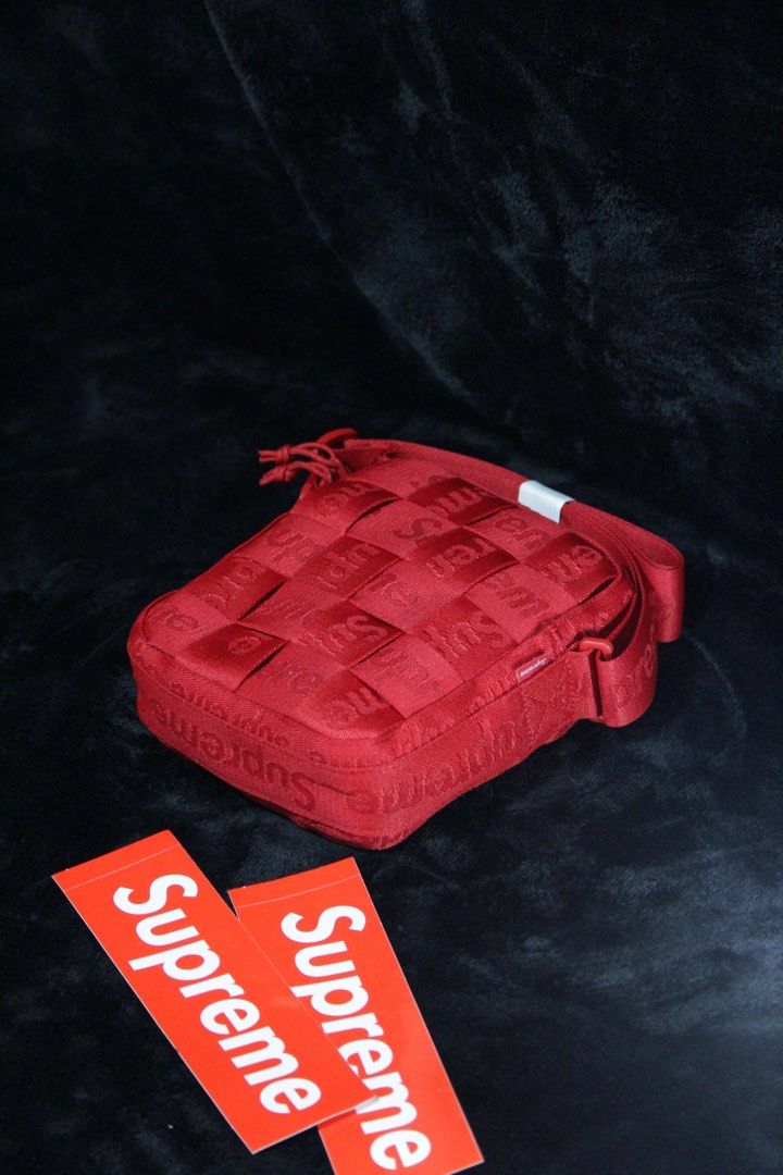 Supreme Woven Shoulder Bag Red