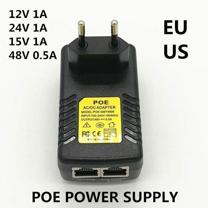 12V 1A POE injector Power over Ethernet Switch Adapter DC Power Supply