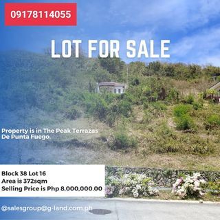 Terrazas De Punta Fuego Lot For Sale in Nasugbu Batangas