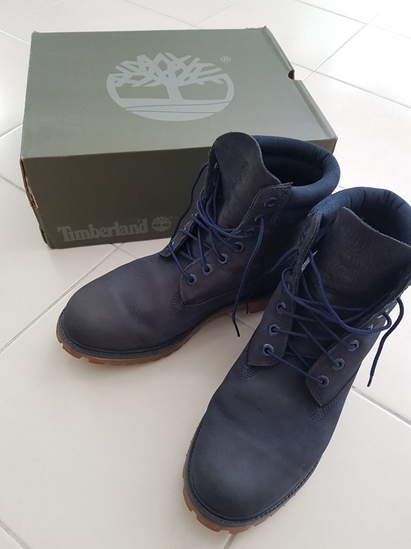 Timberland Premium 6 In Waterproof Boot Dark Blue Nubuck TB0A1VSJ432
