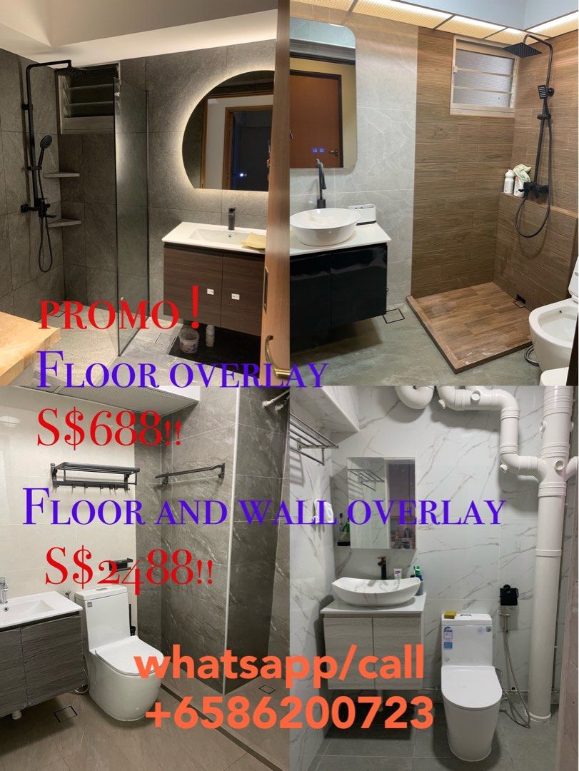 Toilet tiling overlay and toilet renovation, kitchen tiling overlay and kitchen renovation628630760445471126