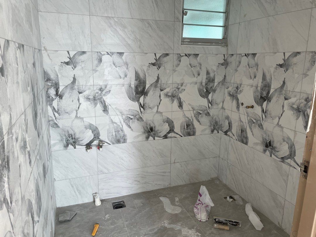 Toilet tiling overlay and toilet renovation, kitchen tiling overlay and kitchen renovation62863076044547112