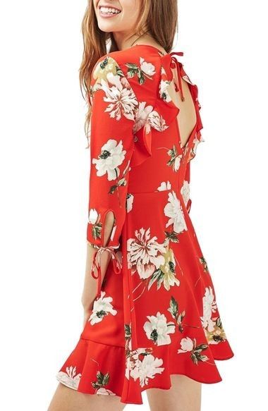 Topshop red hotsell floral dress