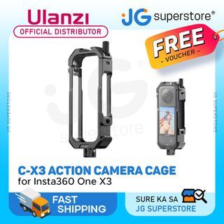 Ulanzi C-X3 Aluminum Alloy Cage for Insta360 One X3 with Manual Locking Knob, Built-in Gasket and 1/4"-20 Screw Hole for Mounting | 3197 | JG Superstore