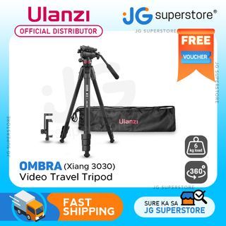 Ulanzi Ombra Video Travel Tripod with 6kg Load Capacity, Detachable Handle, 360 Degree Rotatable for Smartphones and Cameras | XIANG 3030 | JG Superstore