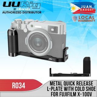Ulanzi UURig R034 Aluminum Metal Quick Release L Plate With Cold Shoe for Fujifilm X-100V Vlog Accessories  | JG Superstore