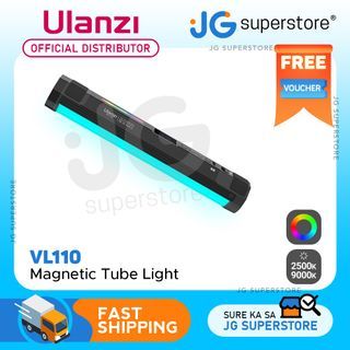 Ulanzi VL110 24cm 2600mAh Magnetic RGB Tube Light with 2500K-9000K Warm and Cold Tones and 360° Full Color Adjustment for Photography and Videography | JG Superstore
